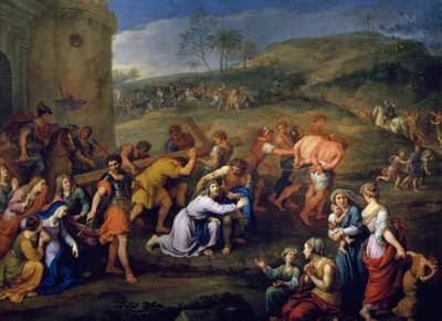 "Jesus sur le chemin du calvaire" (O transporte da cruz) Pintura de Pierre Mignard (1612-1695) 1687 Paris, Museu do Louvre de Pierre Mignard