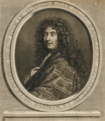 Retrato do compositor Jean-Henri dAnglebert 1629-1691, 1689 de Pierre Mignard