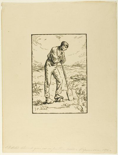 Digger apoiando-se em sua pá de Pierre Millet