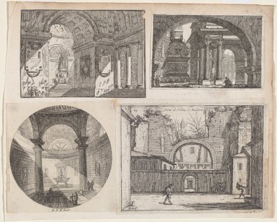 Alpendre antes de um templo circular de Pierre Moreau