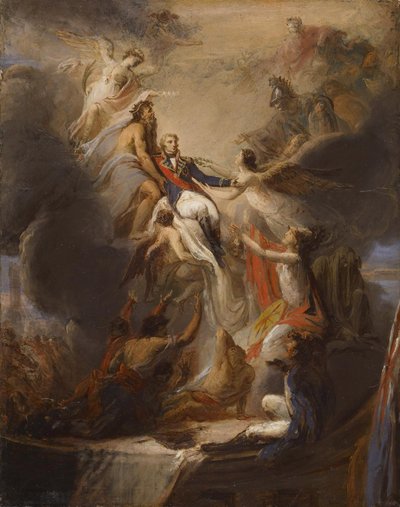 A apoteose de Nelson, c.1818 (óleo sobre papel montado sobre tela) de Pierre Nicolas Legrand