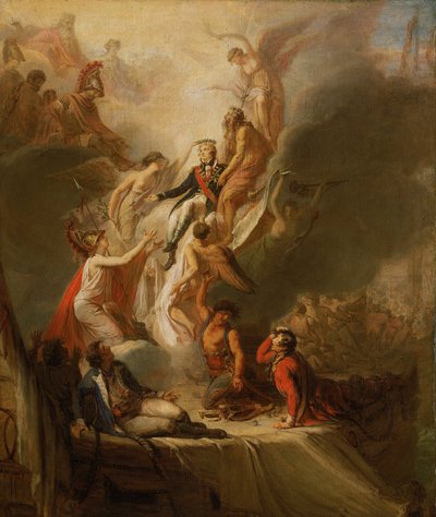 A apoteose de Horatio Nelson (1758-1805), c.1805-18 (óleo sobre tela) de Pierre Nicolas Legrand