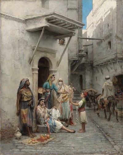 O jovem vendedor de flores; O jovem vendedor de flores de Pierre Outin