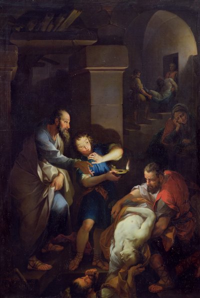O enterro de Tobit por seus compatriotas, 1733 de Pierre Parrocel