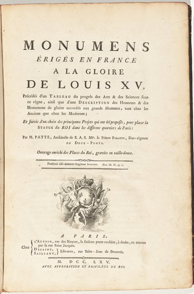 Monumens Érigés En France A La Gloire De Louis XV, Précédés d