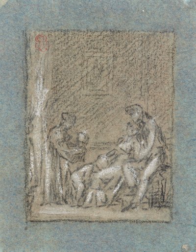 Estudo para uma família em desolação de Pierre Paul Prud