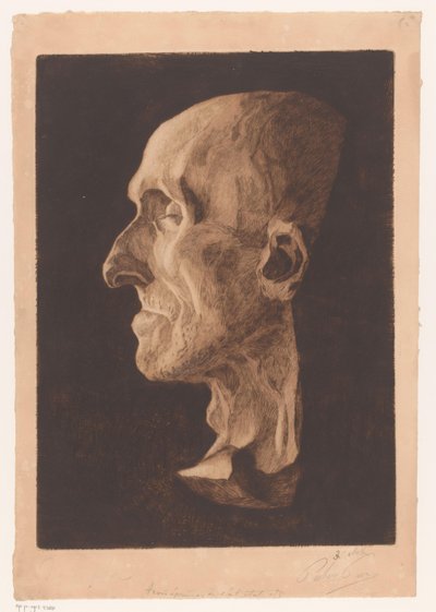 Máscara da morte por Antonio Canova de Pierre Peeters (signed by artist)