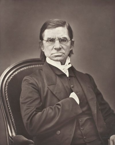 Émile Littré lexicógrafo e filósofo francês, 1801-1881, c. 1876. de Pierre Petit