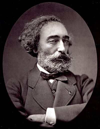 Retrato de meio comprimento do pintor Emile Levy (foto a p/b) de Pierre Petit
