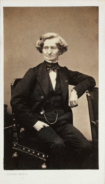 Retrato do compositor Hector Berlioz 1803-1869, ca 1860. de Pierre Petit