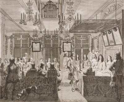 Rei Charles II jantando com Lucy Walter de Pierre Philippe