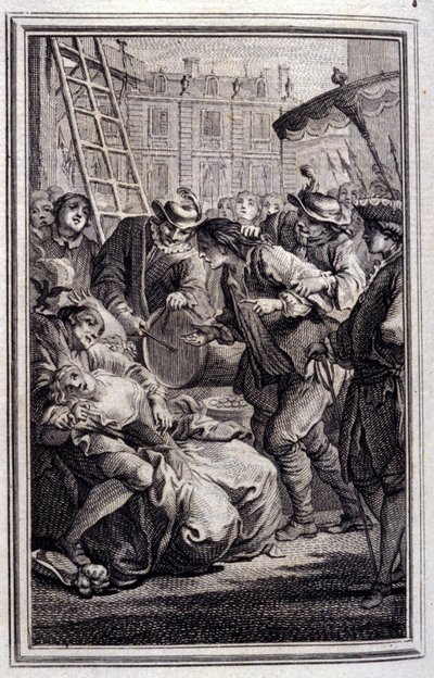 Belphegor - em "Tales et nouvelles en vers" de Jean La Fontaine. 1776. Ilustração de P.P. Choffard. de Pierre Philippe Choffard