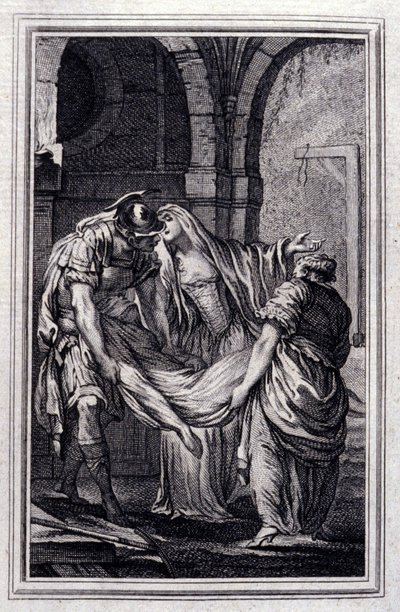 A Matriz de Éfeso - em "Contos e contos em verso", de Jean La Fontaine. 1776. Ilustração de P.P. Choffard. de Pierre Philippe Choffard