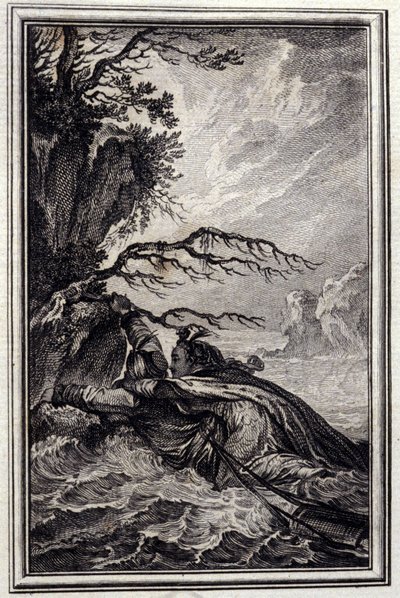 La noancee du roi de Garbe - in "Tales et nouvelles en vers" de Jean La Fontaine. 1776. Ilustração de P.P. Choffard. de Pierre Philippe Choffard