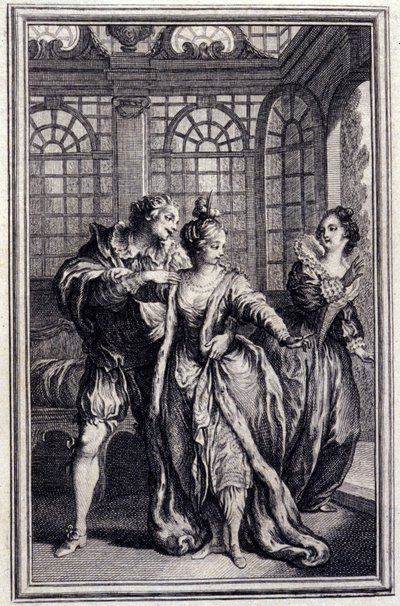 La noancee du roi de Garbe - in "Tales et nouvelles en vers" de Jean La Fontaine. 1776. Ilustração de P.P. Choffard. de Pierre Philippe Choffard