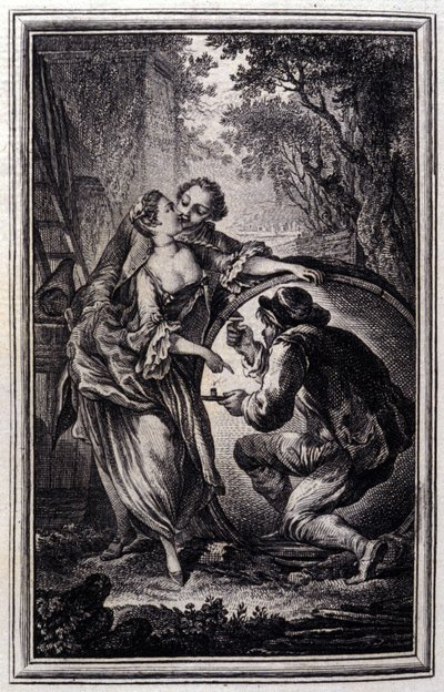 The Cuvier - em "Contos e contos em verso", de Jean La Fontaine. 1776. Ilustração de P.P. Choffard. de Pierre Philippe Choffard