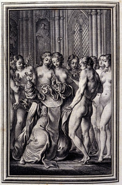 Le Glouches - em "Contos e contos em verso", de Jean La Fontaine. 1776. Ilustração de P.P. Choffard. de Pierre Philippe Choffard