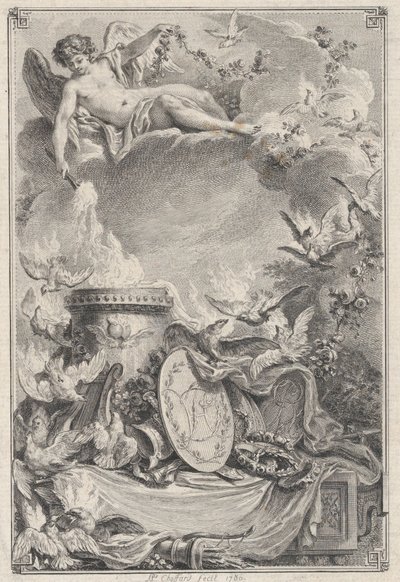 Moeda comemorativa de um casamento, 1780. de Pierre Philippe Choffard