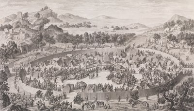 A derrota do chefe Uš-Turfan e sua cidade, 1774. de Pierre Philippe Choffard