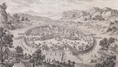 A rendição do Khan de Badakhsan, 1772. de Pierre Philippe Choffard