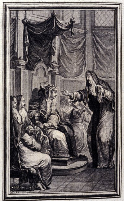 o saltério - em "Contos e contos em verso", de Jean La Fontaine. 1776. Ilustração de P.P. Choffard. de Pierre Philippe Choffard