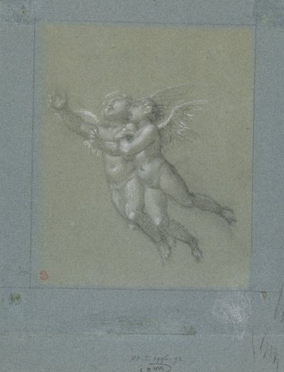 Dois putti voadores de Pierre Prud