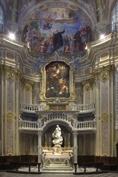 A Imaculada Conceição, Santa Maria Imaculada, colocada no altar da capela cenográfica 1669-70 de Pierre Puget