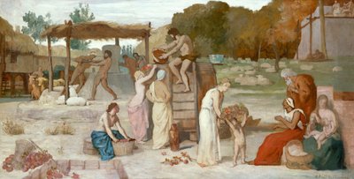 Sidra, c.1864 (óleo sobre papel, colocado sobre tela) de Pierre Puvis de Chavannes