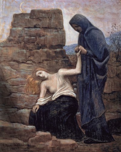 Pena, 1887 (pastel sobre papel) de Pierre Puvis de Chavannes