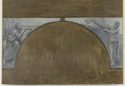 Seasons, esboço para o Hôtel de Ville de Paris, entre 1889 e 1892 (óleo sobre tela) de Pierre Puvis de Chavannes