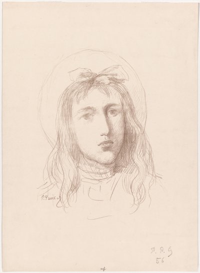 cabeça de menina de Pierre Puvis de Chavannes