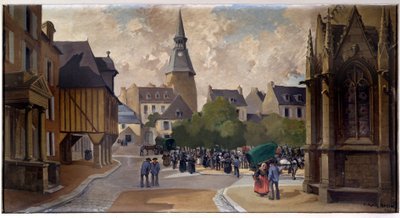 O mercado de bezerros na Place St Sauveur, Dinan - por P. Raig Hasse de Pierre Raighasse