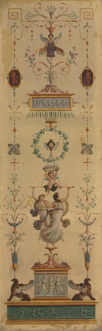Painel decorativo, década de 1790. de Pierre Rousseau