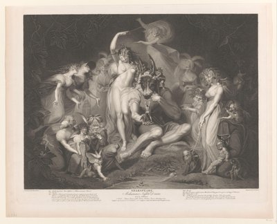 Titânia e Fundo rodeados de números
Shakspeare. Sonho de Verão-Noite (título sobre o objecto) de Pierre Simon (II)