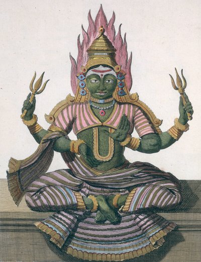 Parvati, de &39;Journey to India and China&39; de Pierre Sonnerat, gravado por Poisson, publicado em 1782 de Pierre Sonnerat