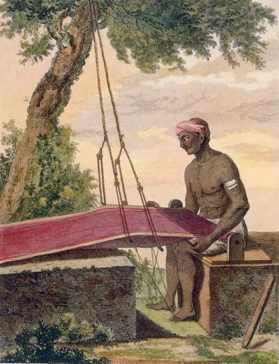 Tecelão de pano, 1782. de Pierre Sonnerat