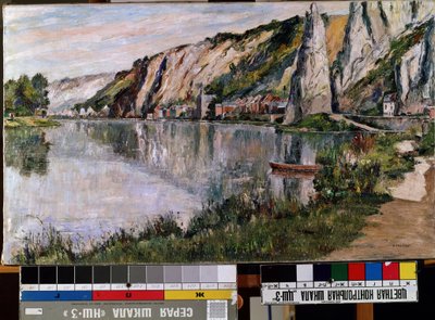 "A Rocha em Bayard (?) Pintura de Pierre Thevenet (1870-1937) Museu de Belas Artes Mikalojus Konstantinas Ciurlionis do século XX, Kaunas, Lituânia de Pierre Thevenet