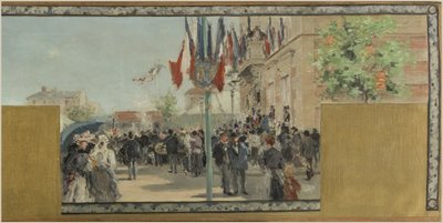 Esboço para a Câmara Municipal de Bagnolet: verão. A festa de Bagnolet no dia da coroação da rosière de Pierre Vauthier
