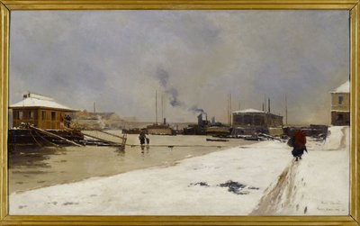 O porto baixo da ponte de Tolbiac durante a inundação de Pierre Vauthier