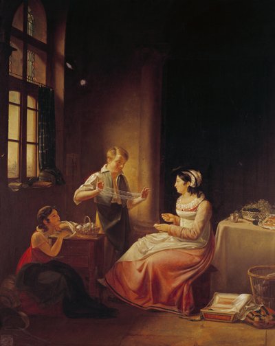 Interior de uma casa em Macon de Pierre Victor Olagnon