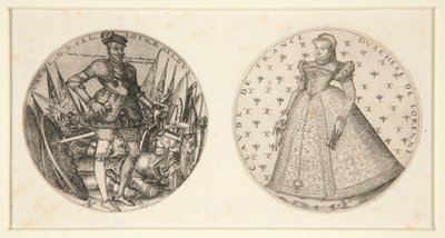 Carlos III Duque de Lorena & Claude de França de Pierre Woeiriot
