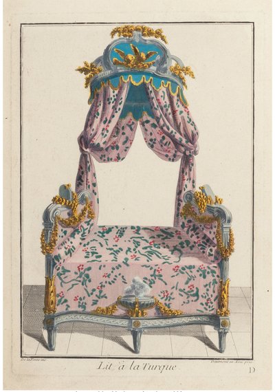 Cama de estilo turco, ca 1788. de Pierre de La Mesangere