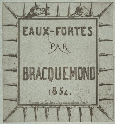 Água-forte de Bracquemond, 1854. de Pierron et Delâtre