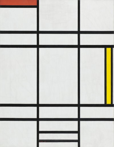 Composição em branco, vermelho e amarelo, 1936 de Piet Mondrian