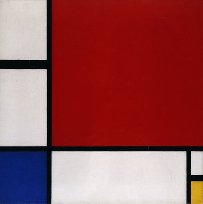 Composição com Vermelho, Azul e Amarelo de Piet Mondrian