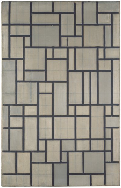 Composição com grade 2 de Piet Mondrian