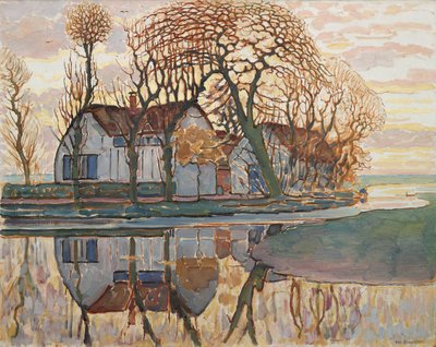 Fazenda perto de Duivendrecht, C. 1916 de Piet Mondrian