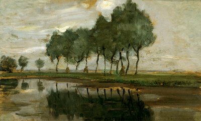 Paisagem de árvores perto de Gein de Piet Mondrian