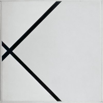 Composição da Pastilha com Duas Linhas de Piet Mondrian