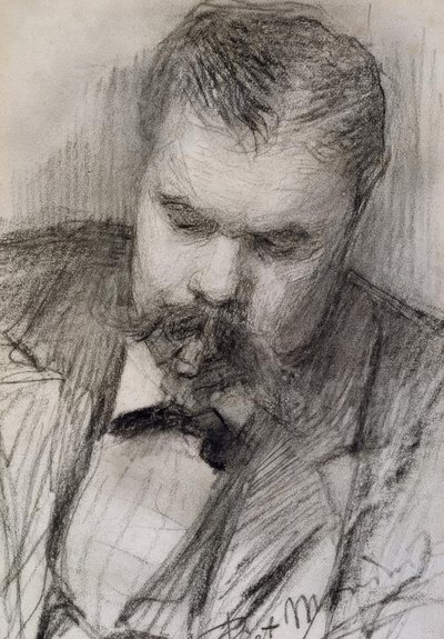 Retrato de Frits Mondrian, 1898, de Piet Mondrian